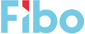 Fibo Logo in türkiser Schrift